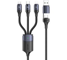 Дата кабель Usams US-SJ515 U73 3IN1 Aluminum Alloy Cable 1.2m (00000049215_2)
