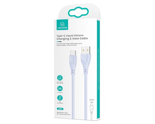 Дата кабель Usams US-SJ494 U65 Liquid Silicone USB to Type-C 3A 1m (00000049218_1)