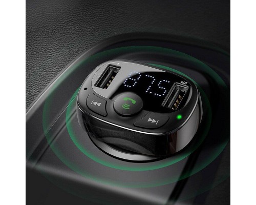 АЗУ Baseus Bluetooth FM Launcher Standart Edition 2.4A 2USB (00000037595_1)