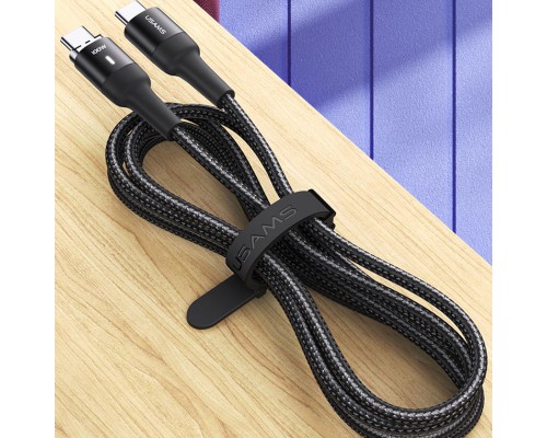 Дата кабель USAMS US-SJ466 U58 Type-C to Type-C 100W PD Fast Charge Magnetic Data Cable (1.5m) (00000039658_1)