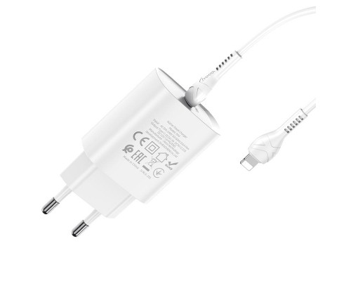 СЗУ HOCO N14 PD 20W 1Type-C + Type-C to Lightning (00000054756_1)