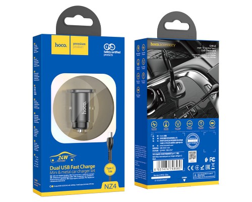 АЗУ Hoco NZ4 (2USB 2.4A) + Type-C (00000052958_1)