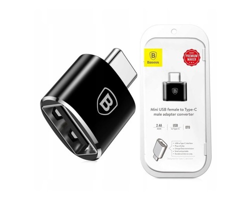 Переходник Baseus USB Male To Type-C Female Adapter Converter 5A (CAAOTG) (00000042381_1)