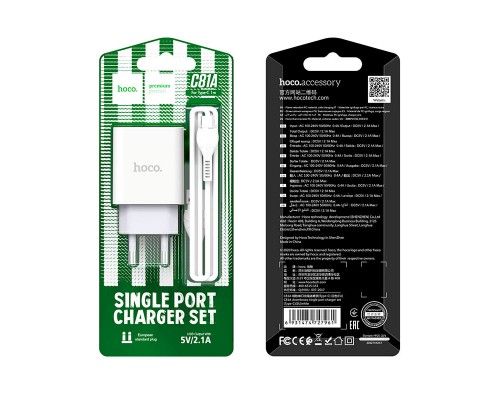 СЗУ HOCO C81A (1USB/2.1A) + Type-C (00000042360_1)