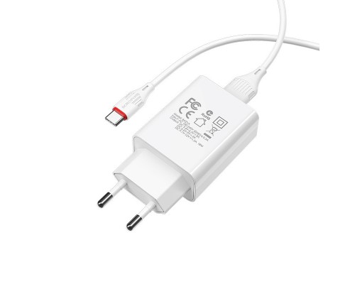 СЗУ Borofone BA21A Long journey QC3.0 (1USB/3A) + Type-C (00000056979_1)