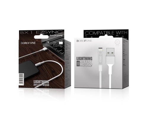 Дата кабель Borofone BX1 EzSync USB to Lightning (1m) (00000056908_1)
