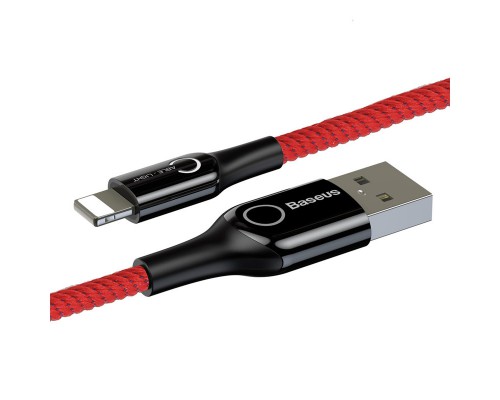 Дата кабель Baseus C-shaped (со световым индикатором) USB to Lightning 2.4A (1m) (CALCD) (00000027364_4)