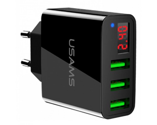 СЗУ USAMS US-CC035 с дисплеем (3USB 2.4A) (00000029751_2)