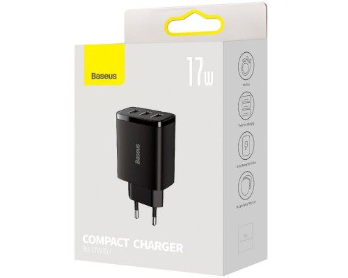 СЗУ Baseus Compact 17W (3USB) (CCXJ02) (00000056089_1)