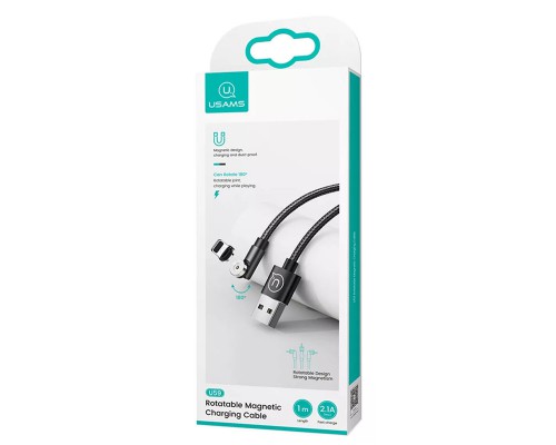 Дата кабель USAMS US-SJ472 U59 Lightning Rotatable Magnetic (1m) (00000051944_2)
