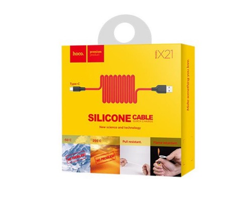 Дата кабель Hoco X21 Silicone Type-C Cable (1m) (00000032927_2)