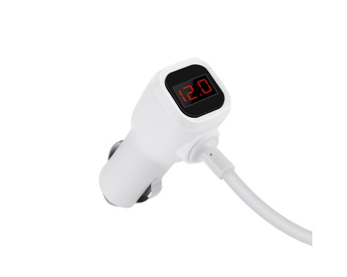 АЗУ с разветвителем прикуривателя Hoco Z13 (3 порта+2USB/2.1A+LCD) (00000041722_1)