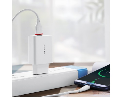 СЗУ Borofone BA21A Long journey QC3.0 (1USB/3A) + Type-C (00000056979_1)