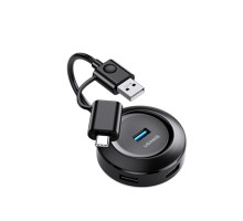 Адаптер USAMS US-SJ416 4 USB HUB Smart Adapter USB3.0+Type-C3.0 (00000034534_1)