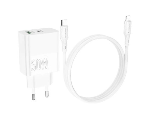 СЗУ Borofone BA75A PD30W+QC3.0 + Type-C + Lightning (00000064371_1)