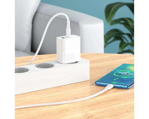 СЗУ Borofone BA75A PD30W+QC3.0 + Type-C + Lightning (00000064371_1)