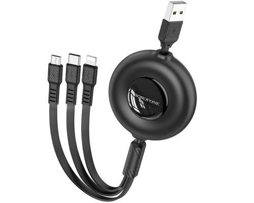 Дата кабель Borofone BX74 USB to 3in1 (1m) (00000064372_1)