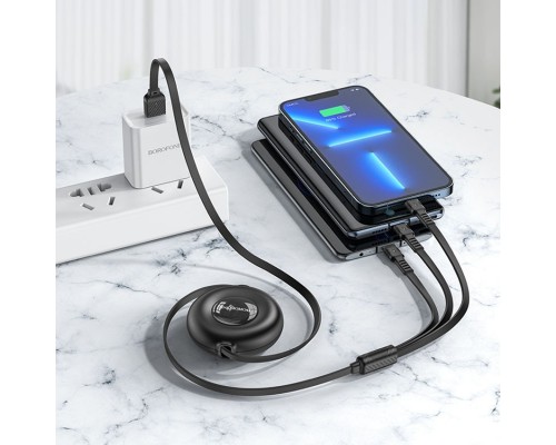 Дата кабель Borofone BX74 USB to 3in1 (1m) (00000064372_1)