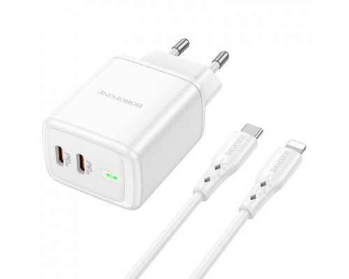 СЗУ Borofone BN9 PD35W (2Type-C) + Type-C to Lightning (00000064373_1)