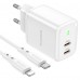 СЗУ Borofone BN9 PD35W (2Type-C) + Type-C to Lightning (00000064373_1)