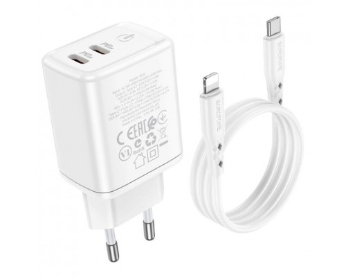 СЗУ Borofone BN9 PD35W (2Type-C) + Type-C to Lightning (00000064373_1)
