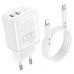 СЗУ Borofone BN9 PD35W (2Type-C) + Type-C to Lightning (00000064373_1)