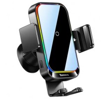 Автодержатель с БЗУ Baseus Halo Electric Wireless Charging Car Mount 15W (SUDD000001) (00000063647_1)
