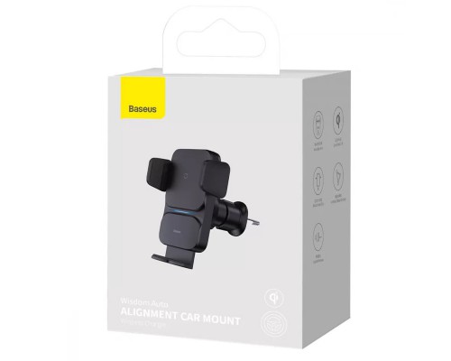 Автодержатель с БЗУ Baseus Wisdom Auto Alignment (QI 15W) (Air Outlet base) (CGZX000001) (00000063653_1)
