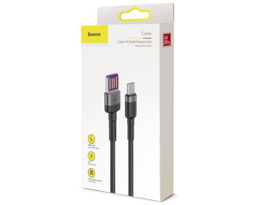 Дата кабель Baseus Cafule QC Double-Sided Blind Interpolation USB to Type-C 40W (1m) (CATKLF-PG) (00000063665_1)