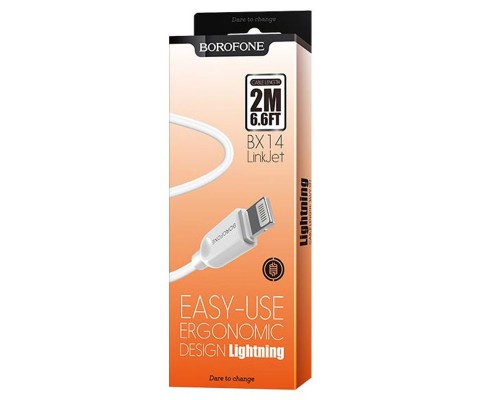 Дата кабель Borofone BX14 USB to Lightning (2m) (00000060114_1)