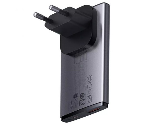 СЗУ Baseus GaN5 Pro Ultra-Slim 65W Type-C+USB + Type-C to Type-C 100W (1m) (CCGP15011) (00000069253_1)