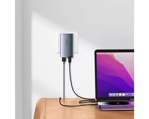 СЗУ Baseus GaN5 Pro Ultra-Slim 65W Type-C+USB + Type-C to Type-C 100W (1m) (CCGP15011) (00000069253_1)