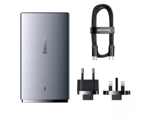 СЗУ Baseus GaN5 Pro Ultra-Slim 65W Type-C+USB + Type-C to Type-C 100W (1m) (CCGP15011) (00000069253_1)