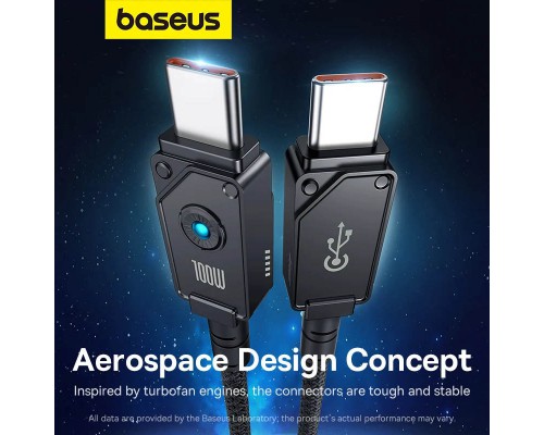 Дата кабель Baseus Unbreakable Series Fast Charging Type-C to Type-C 100W 1m (P10355800111-0) (00000066023_1)