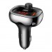 АЗУ Usams US-CC143 C25 50W 2A+C 3 Ports Digital Display Wireless FM Car Charger (00000051951_1)