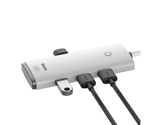 Переходник HUB Baseus Lite Series 4-Port USB-A HUB Adapter (USB-A to USB 3.0*4) 25cm (WKQX) (00000057578_2)