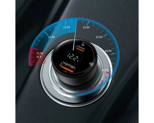 АЗУ Baseus Superme Digital Display PPS QC + Type-C to Type-C 100W (1m) (TZCCZX) (00000053955_1)