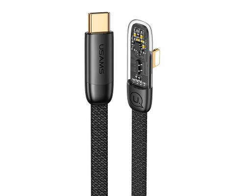 Дата кабель USAMS US-SJ586 Type-C to Lightning PD 20W Right-angle (2m) (00000062632_1)