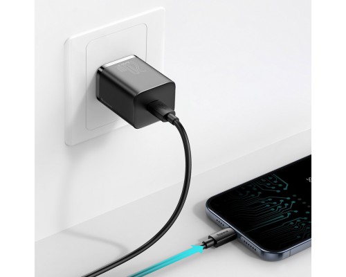 СЗУ Baseus Super Si Quick Charger 1C 20W + кабель Type-C to Lightning (TZCCSUP-B) (00000048652_1)
