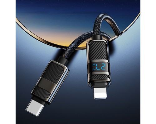 Дата кабель Hoco U137 Line with display Type-C to Lightning 27W (1.2m) (00000073945_1)
