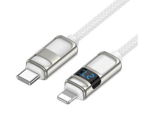 Дата кабель Hoco U137 Line with display Type-C to Lightning 27W (1.2m) (00000073945_2)