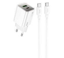 СЗУ Hoco N46 Glorious PD20W+QC3.0 (1USB-A/1C) + Type-C to Type-C (00000073951_1)