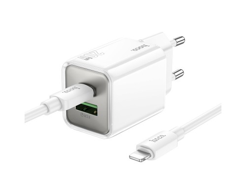 СЗУ Hoco N46 Glorious PD20W+QC3.0 (1USB-A/1C) + Type-C to Lightning (00000073952_1)