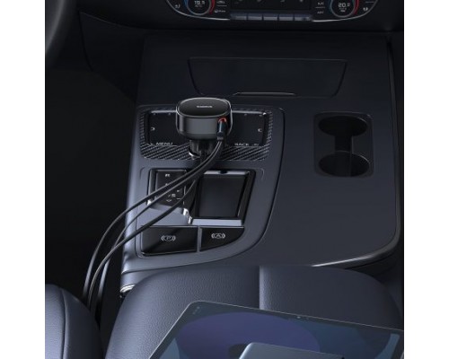 АЗУ Baseus Enjoyment Pro Car Charger C + Retractable Type-C and Lightning 60W (C00057802111-0) (00000070593_1)
