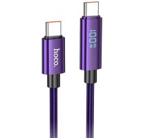 Дата кабель Hoco U125 Benefit 100W Type-C to Type-C with display (1.2m) (00000069079_1)