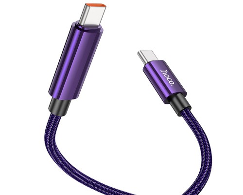 Дата кабель Hoco U125 Benefit 100W Type-C to Type-C with display (1.2m) (00000069079_1)