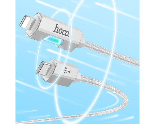 Дата кабель Hoco U123 Regent colorful 27W Type-C to Lightning (1.2m) (00000069090_1)