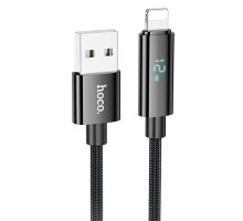 Дата кабель Hoco U125 Benefit 2.4A USB to Lightning with display (1.2m) (00000069091_1)