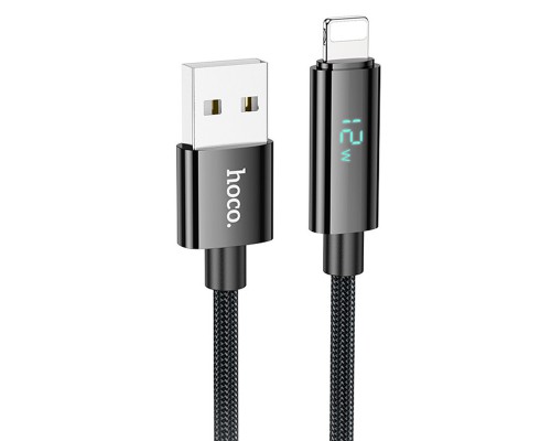 Дата кабель Hoco U125 Benefit 2.4A USB to Lightning with display (1.2m) (00000069091_1)