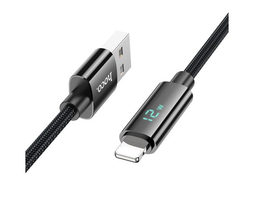 Дата кабель Hoco U125 Benefit 2.4A USB to Lightning with display (1.2m) (00000069091_1)